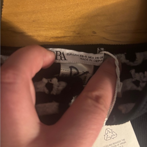 NWT Zara Black and White Fitted Polka Dot Mini Dress - Picture 5 of 6